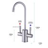Ready Hot Brushed Nickel Hot and Cold Water Faucet for Water Tanks, Includes Safety Lock 42-RH-F560-BN